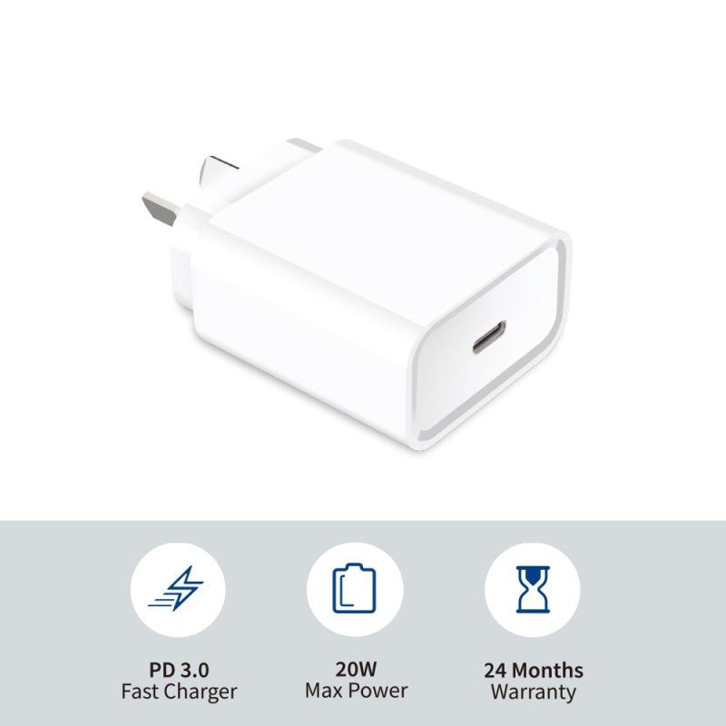 iQuick 20W USB-C Power Adapter (Wall Plug) - Fusion Phones