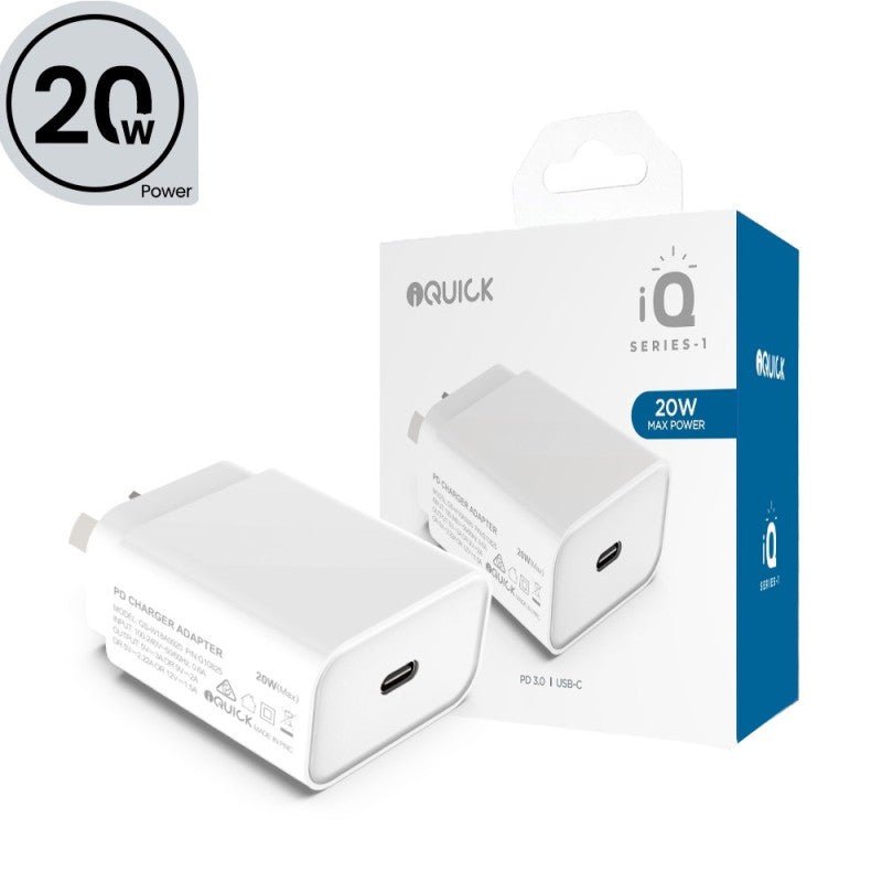 iQuick 20W USB-C Power Adapter (Wall Plug) - Fusion Phones