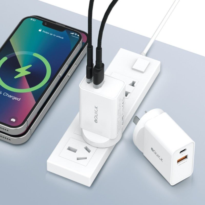 iQuick 30W Dual Port Power Adapter (Wall Plug) - Fusion Phones