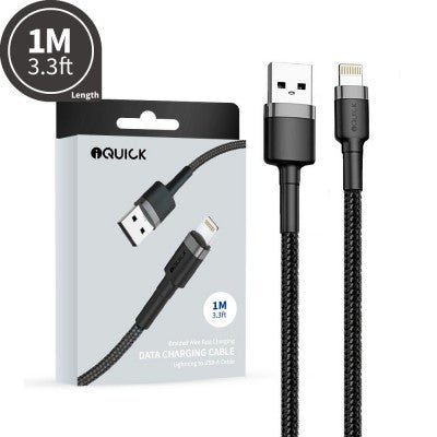 USB A - Lightning Cable 1M - Fusion Phones