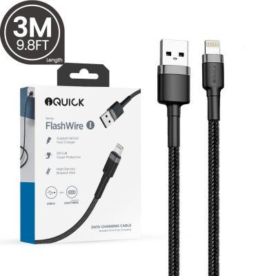 USB A - Lightning Cable 3M - Fusion Phones